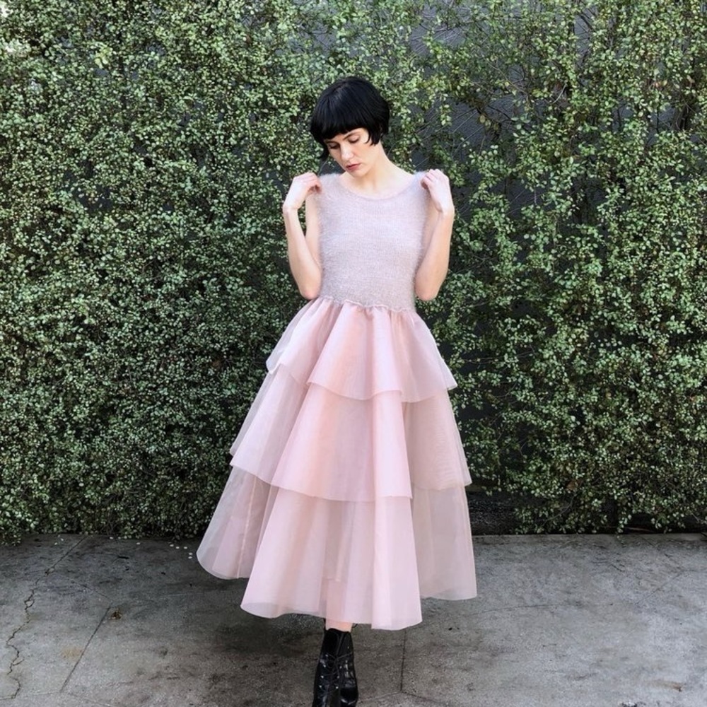 Pink Tiered Ruffled Maxi Dress